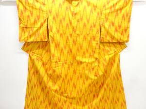 壷垂れ模様織出し手織り紬着物アンサンブル